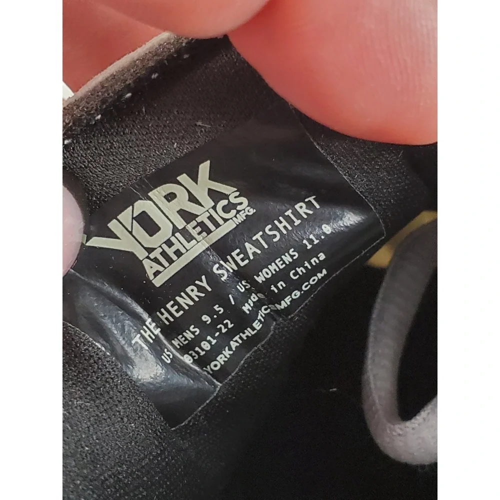 York Athletics Mfg. The Henry Sweatshirt Shoes Mens 9.5 Heather Gray Sneakers